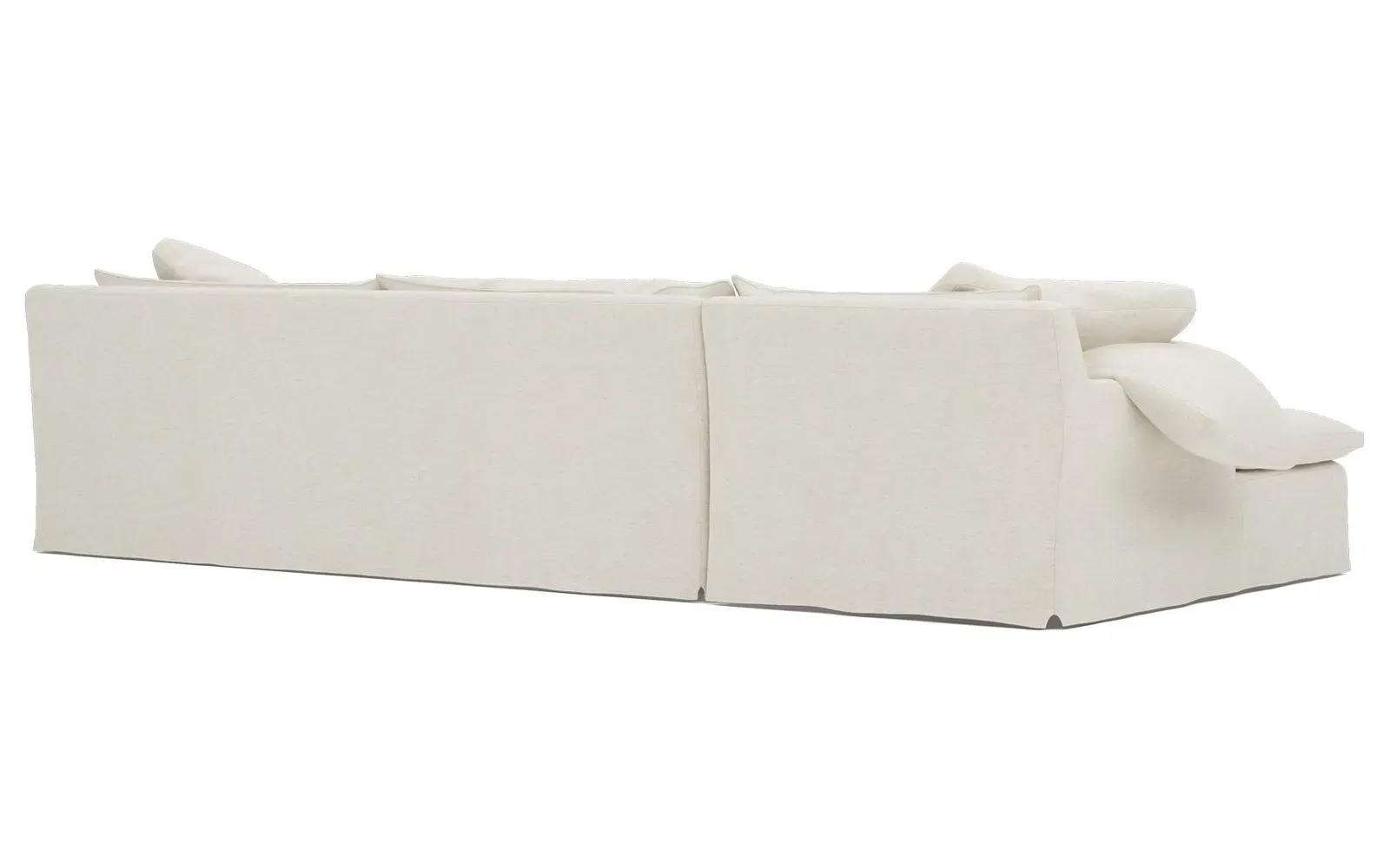 Donato Right Chaise Sectional - Heathered Ivory