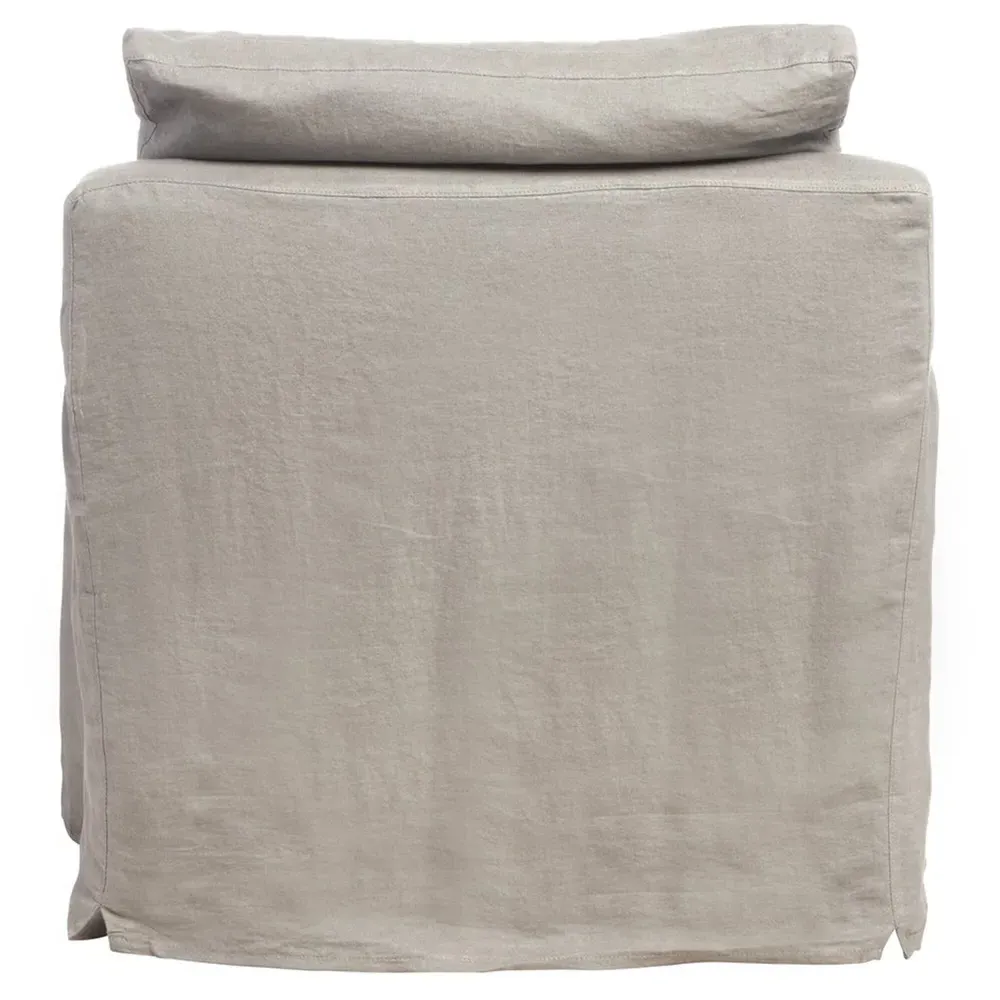Donato Slipcovered Arm Chair - Beige, Linen