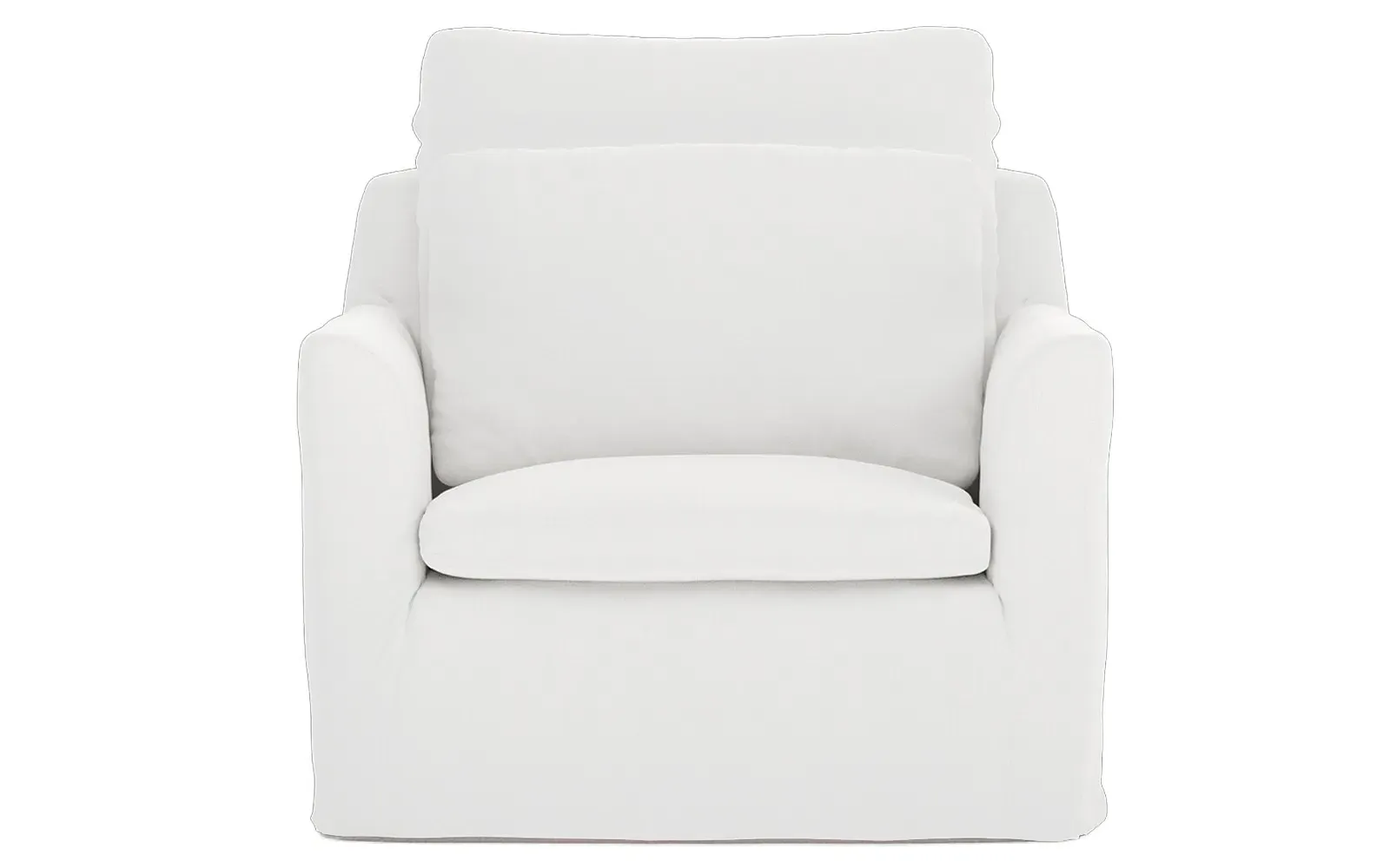 Donato Slipcovered Chair - Pure White, Linen