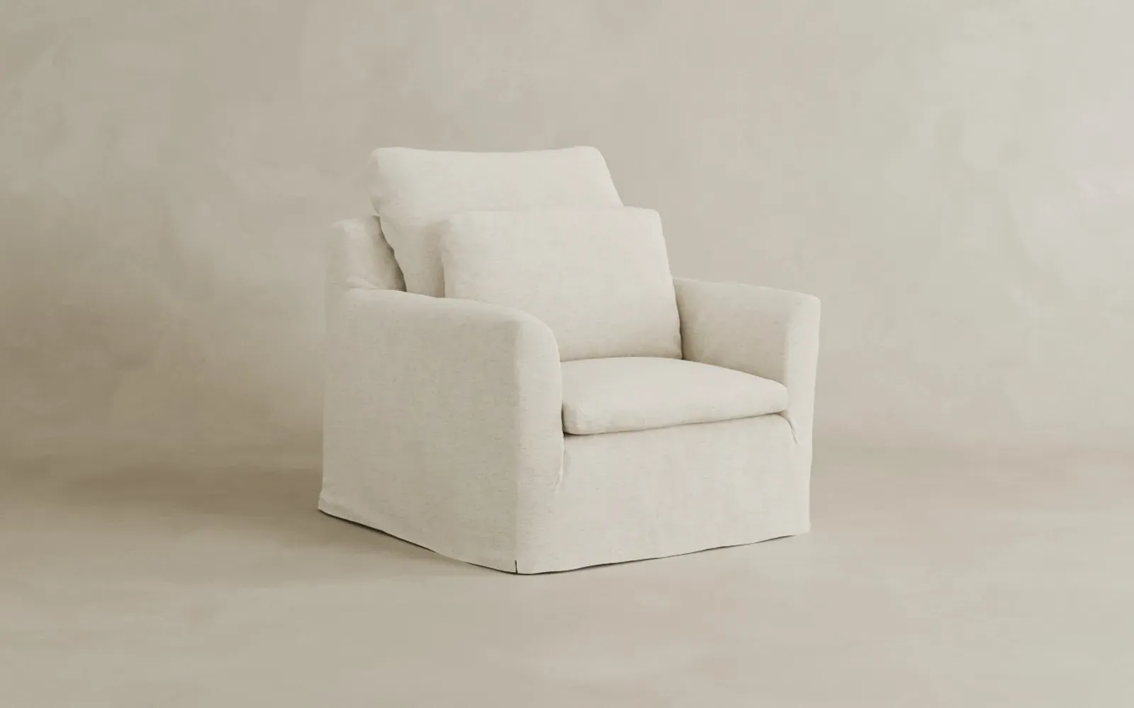 Donato Slipcovered Chair - Pure White, Linen