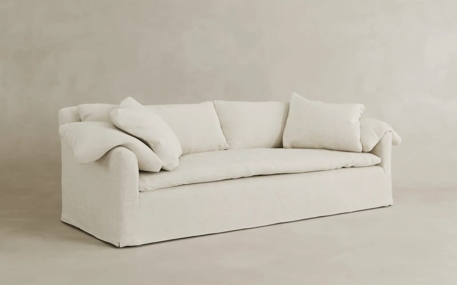 Donato Slipcovered Sofa - Pure White, Linen