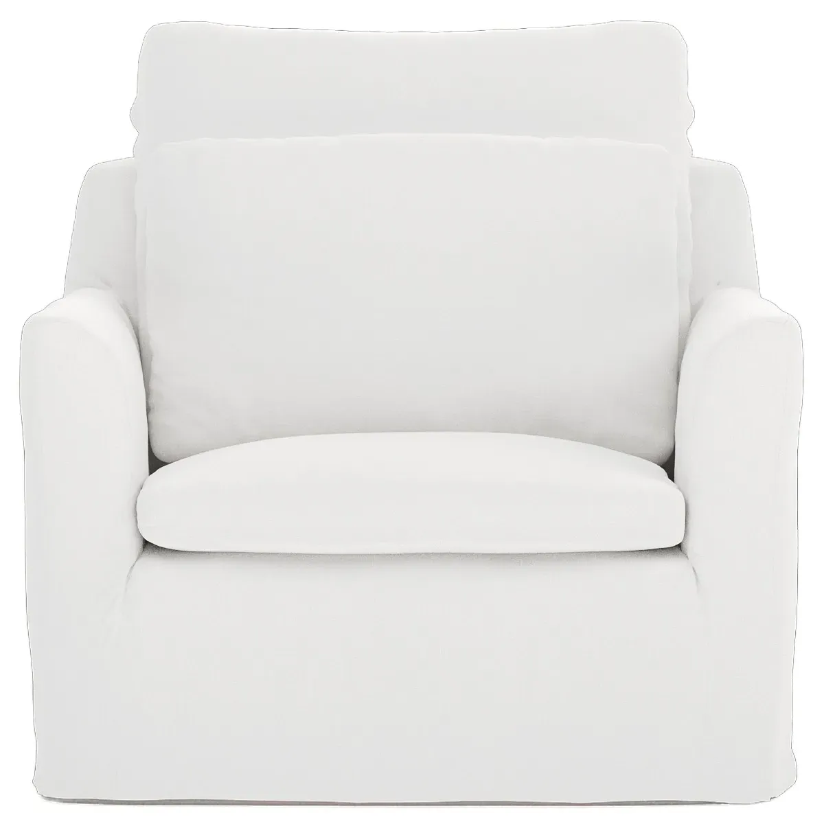 Donato Swivel Chair - Pure White, Linen