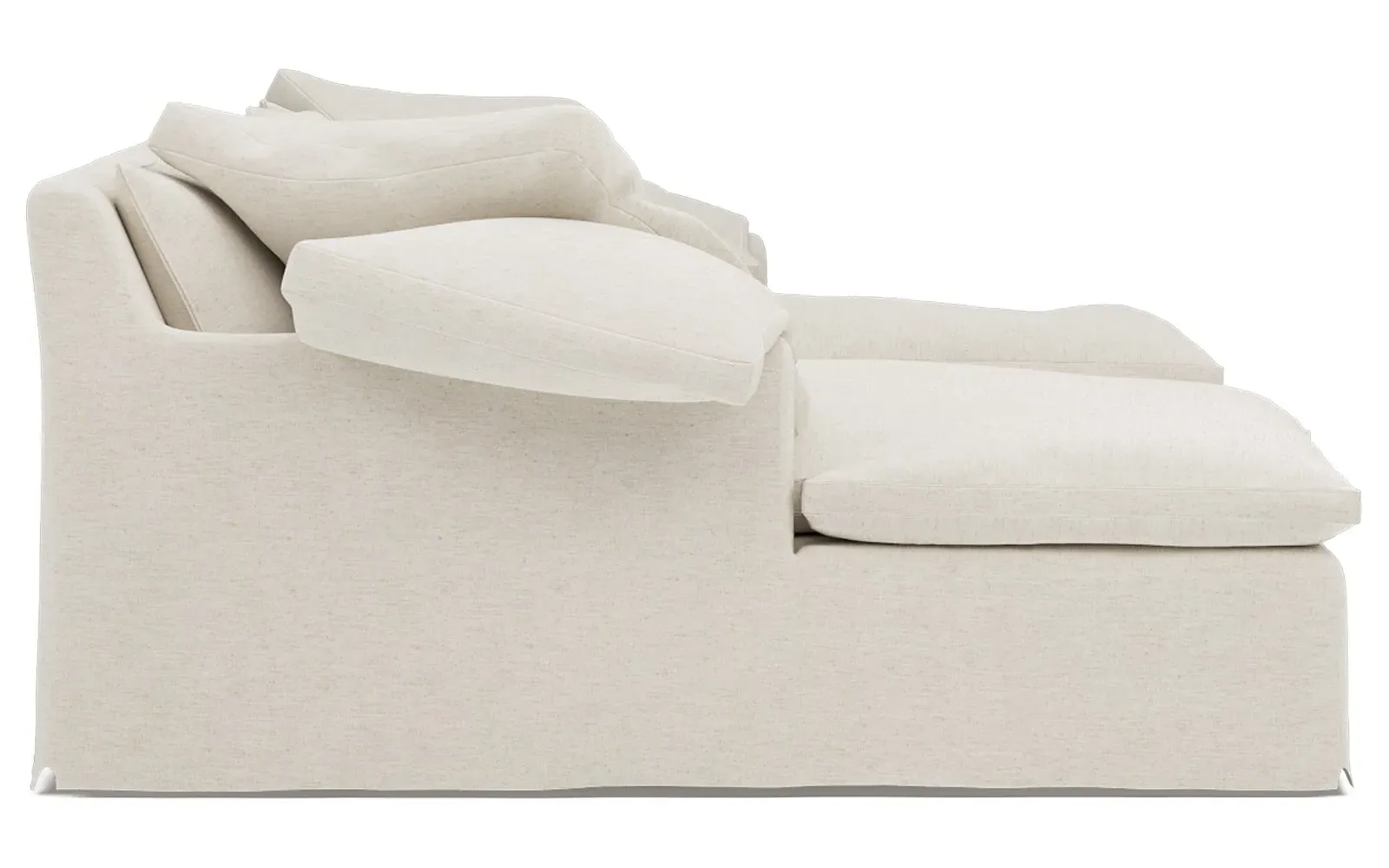 Donato U-Shaped Sectional Performance Slipcovered - Heathered Ivory