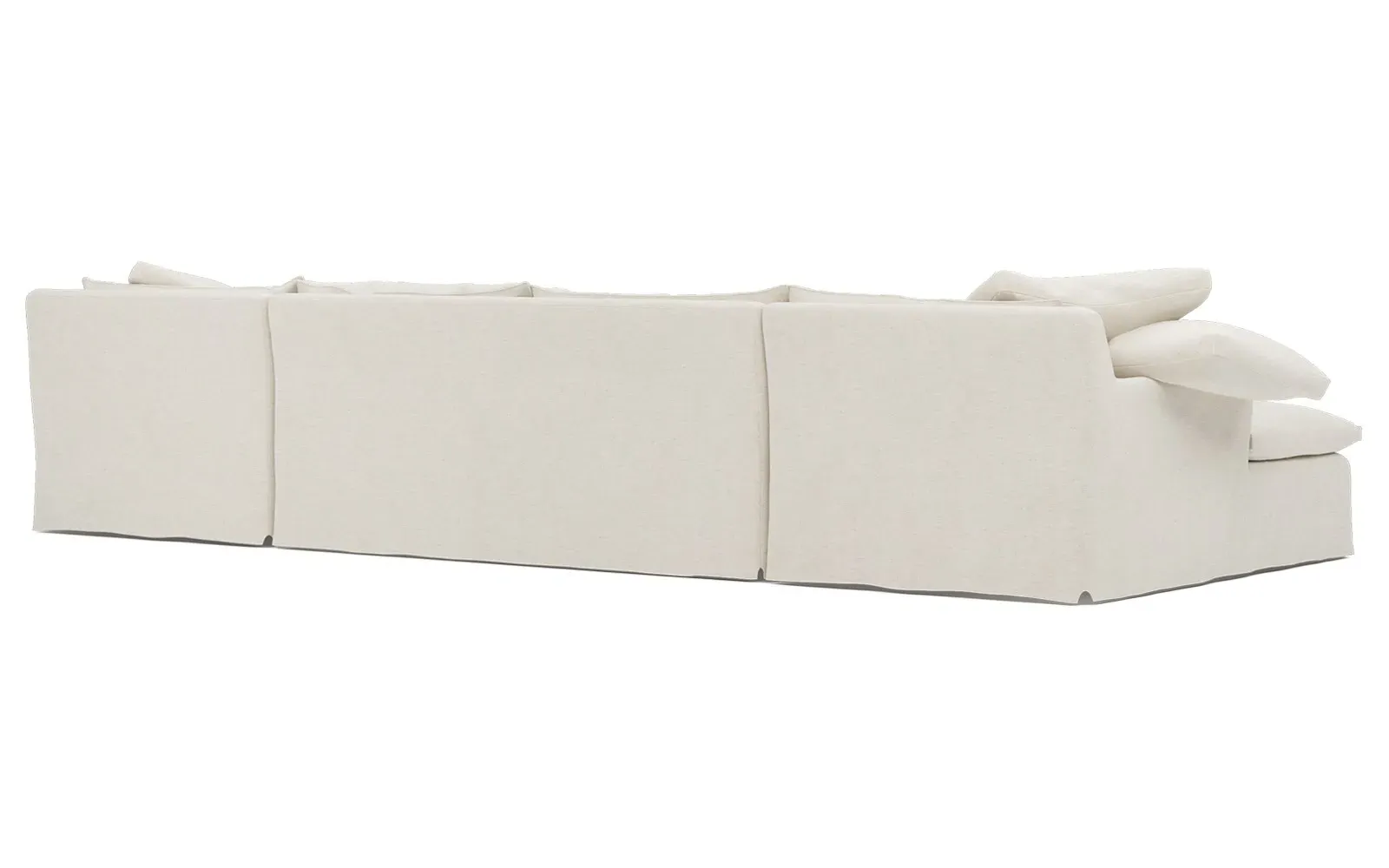 Donato U-Shaped Sectional Performance Slipcovered - Heathered Ivory