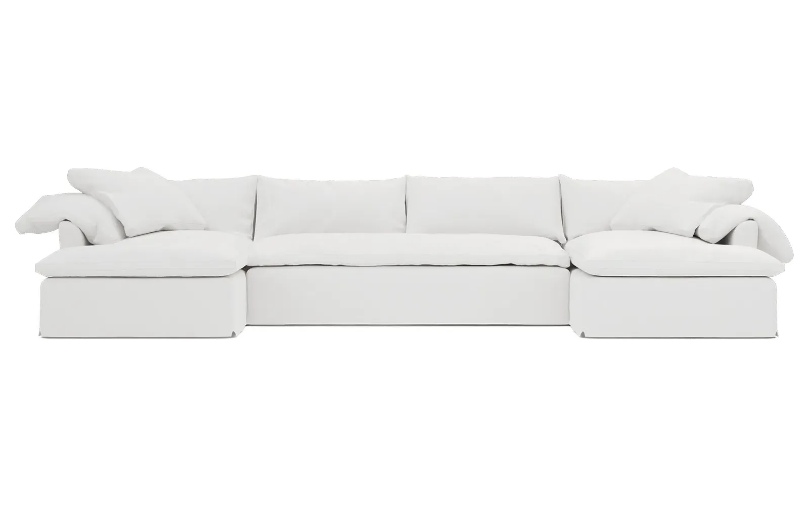 Donato U-Shaped Sectional - Pure White, Linen