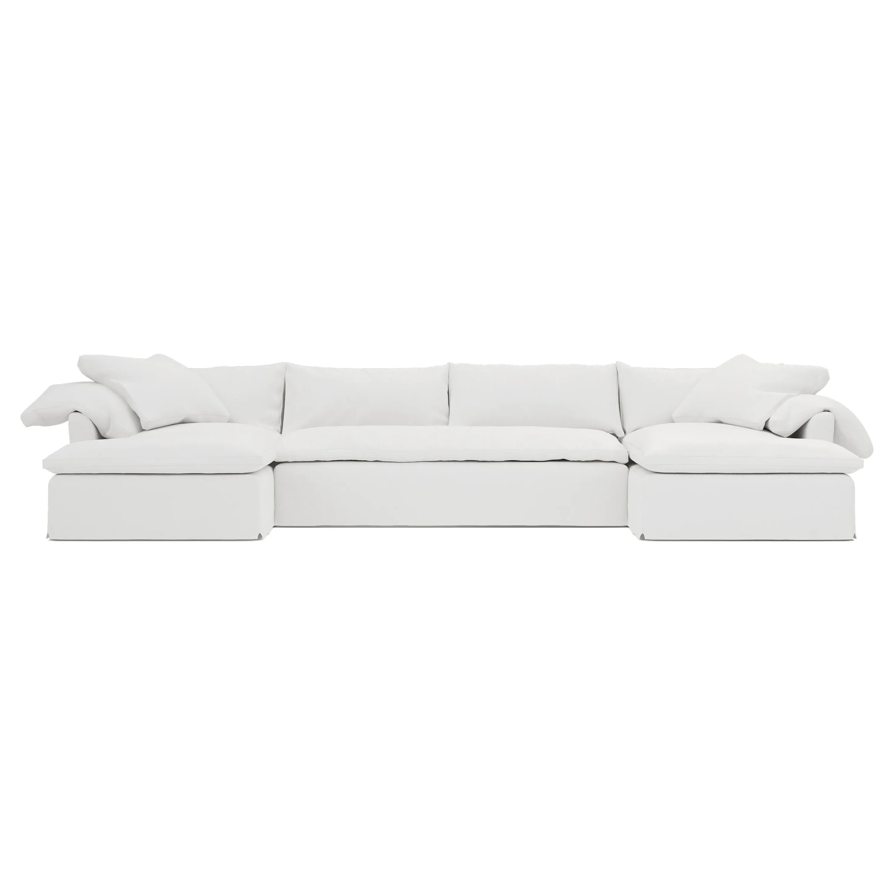Donato U-Shaped Sectional - Pure White, Linen