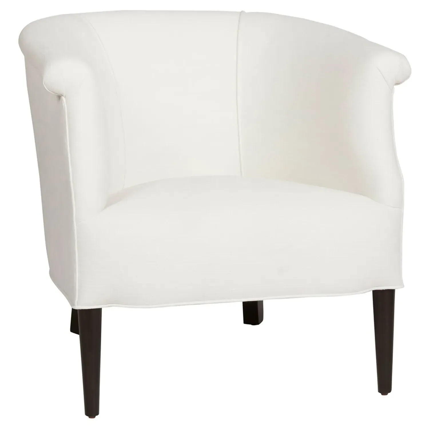 Emily Barrel Round Arm Chair - Denim White