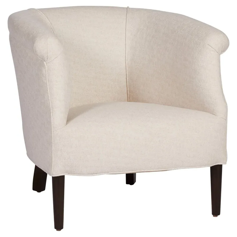 Emily Barrel Round Arm Chair - Lucerne Vanilla