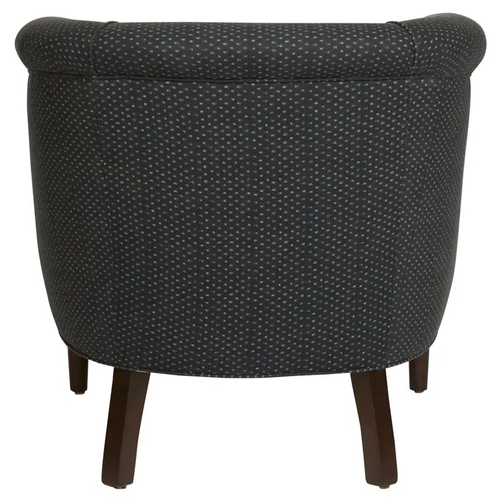 Emily Barrel Round Arm Chair - Tori Indigo