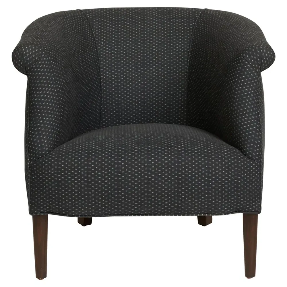 Emily Barrel Round Arm Chair - Tori Indigo