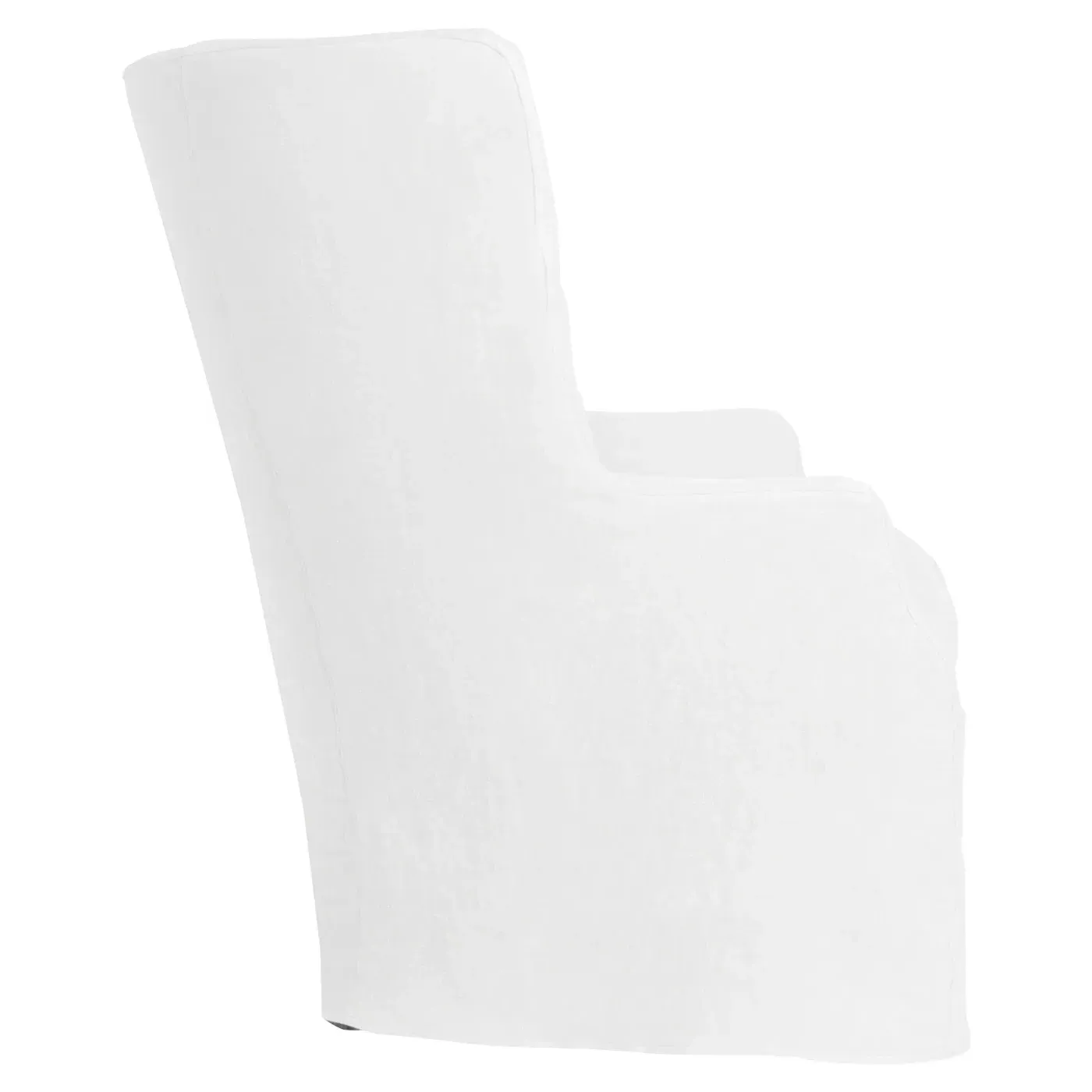 Federico Wing Back Arm Chair with Slip Cover - White, Linen