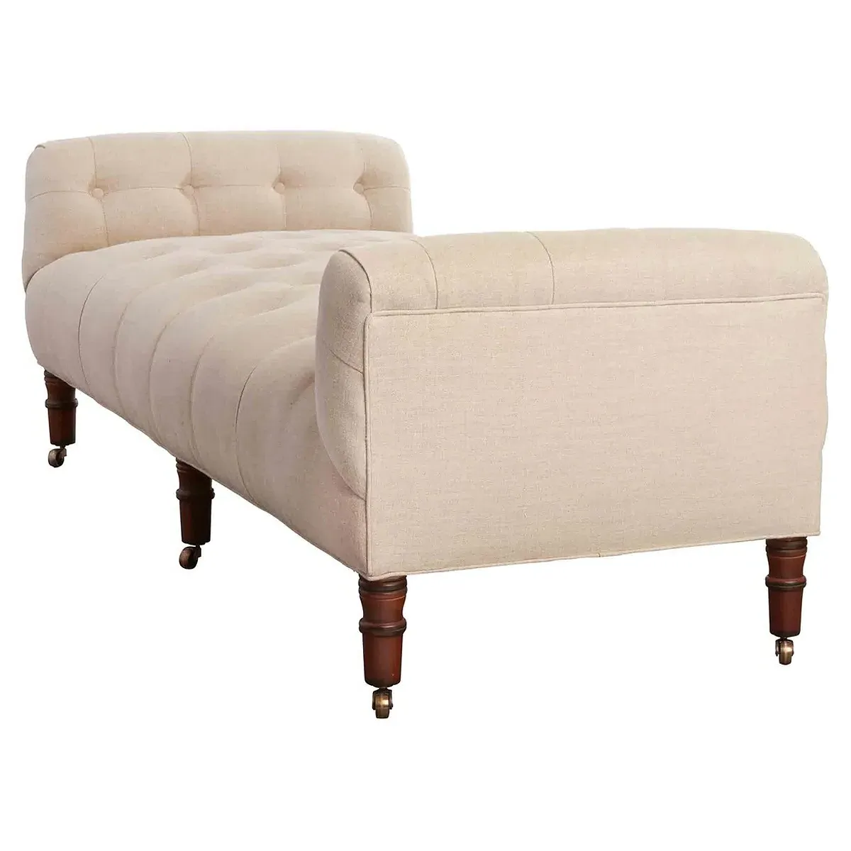Field Bedroom Bench with Casters - Beige, Linen