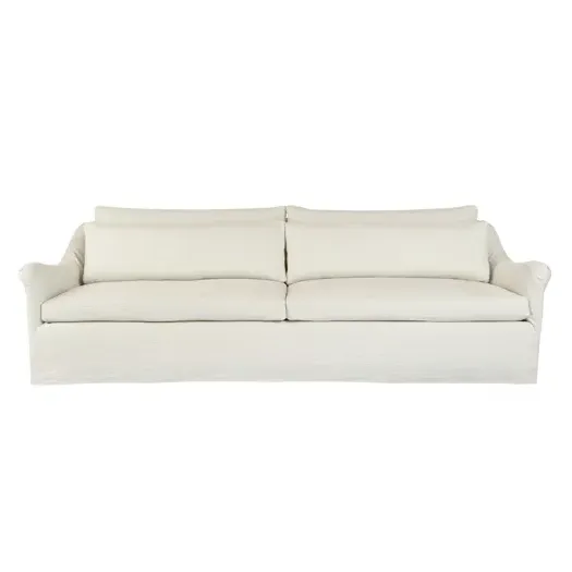 Genevieve Slipcovered Sofa - Ivory, Linen