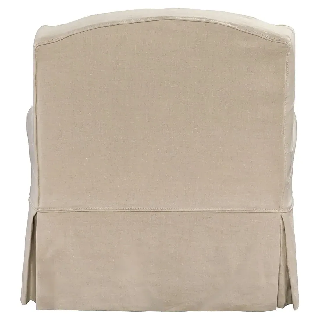 Gilmore Slipcovered Swivel Arm Chair - Beige, Linen