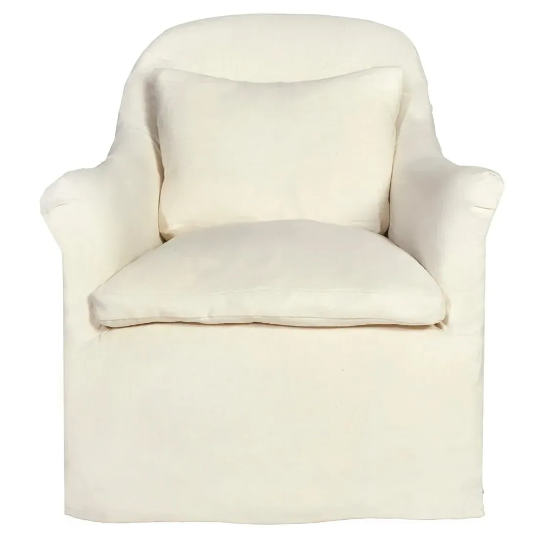 Hazel Slipcovered Arm Chair - Cream, Linen