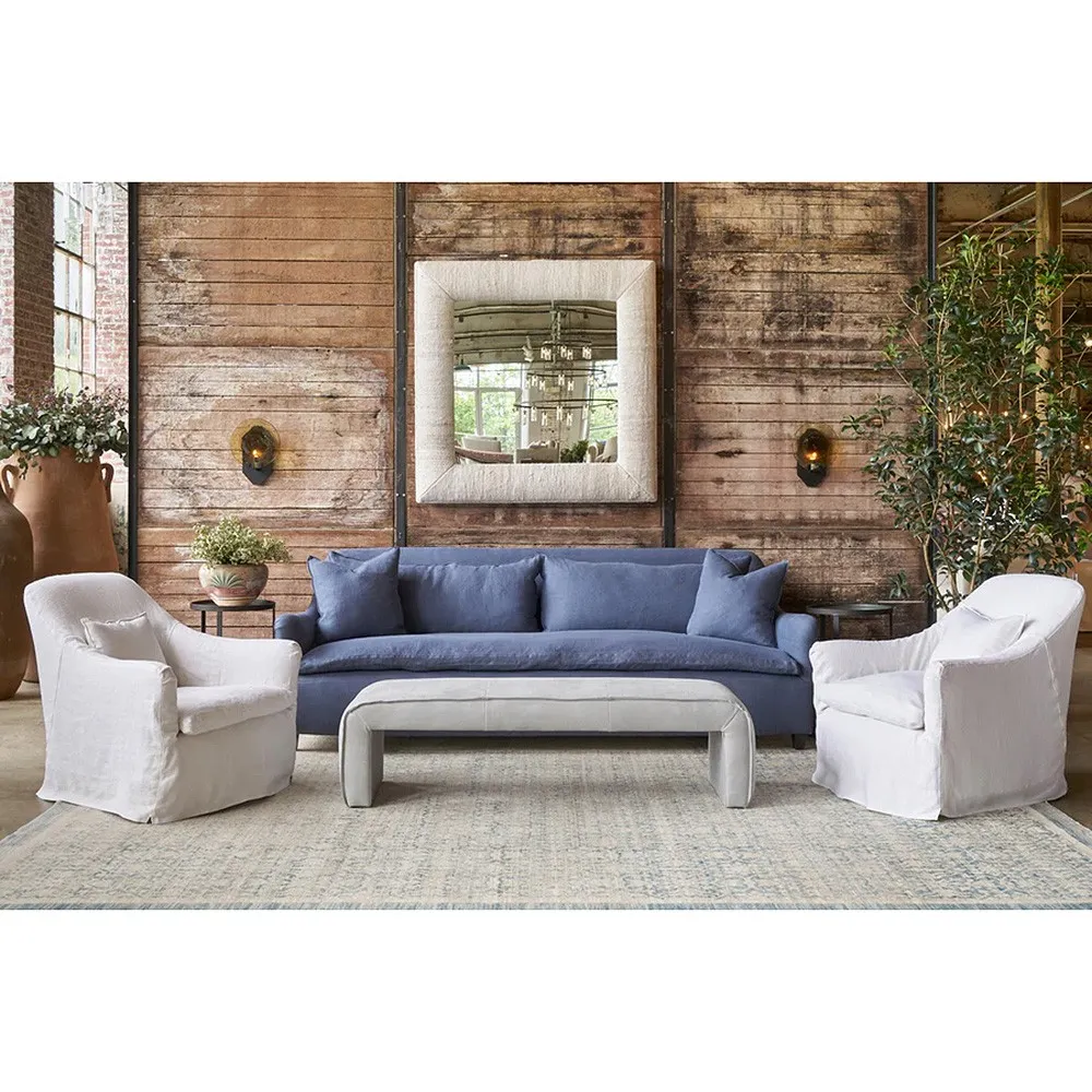 Hazel Slipcovered Arm Chair - Cream, Linen