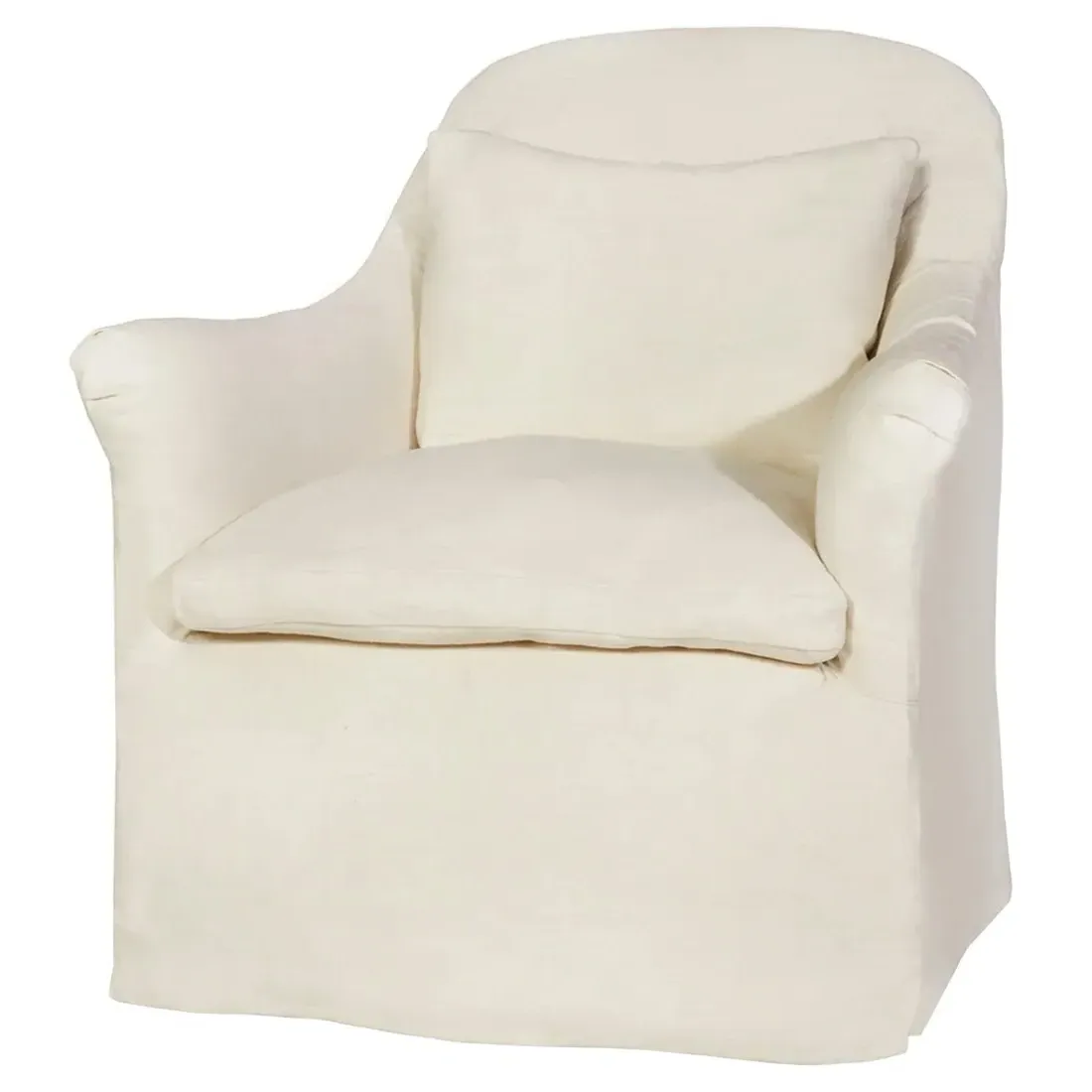 Hazel Slipcovered Arm Chair - Cream, Linen image