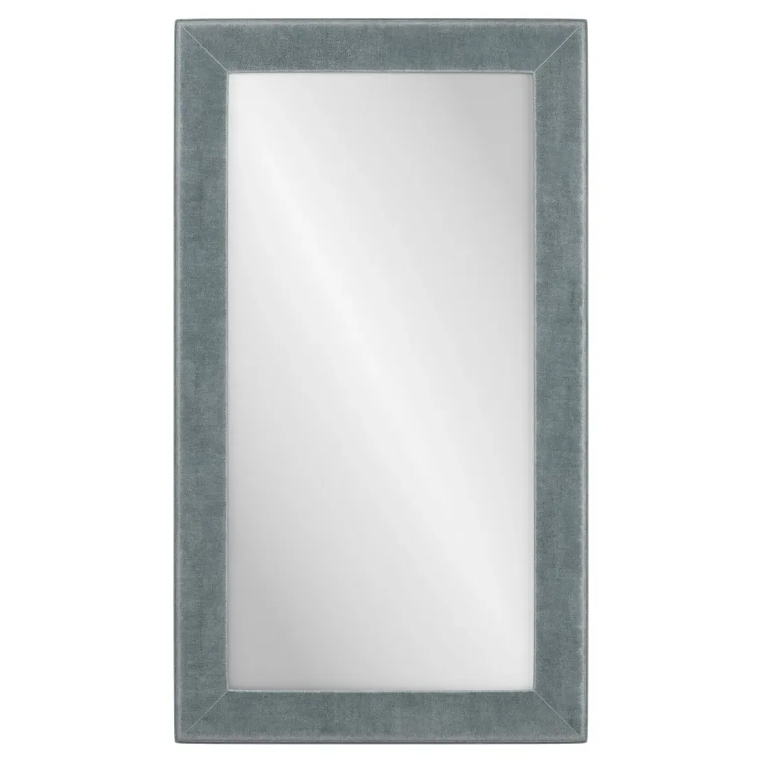 Isabel Apollo Slate Upholstered Floor Mirror - Blue image