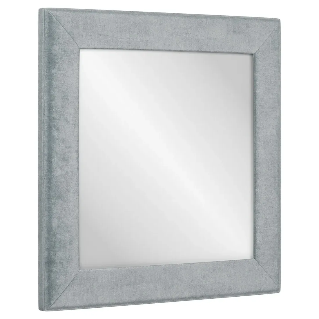 Isabel Apollo Slate Upholstered Wall Mirror - Blue