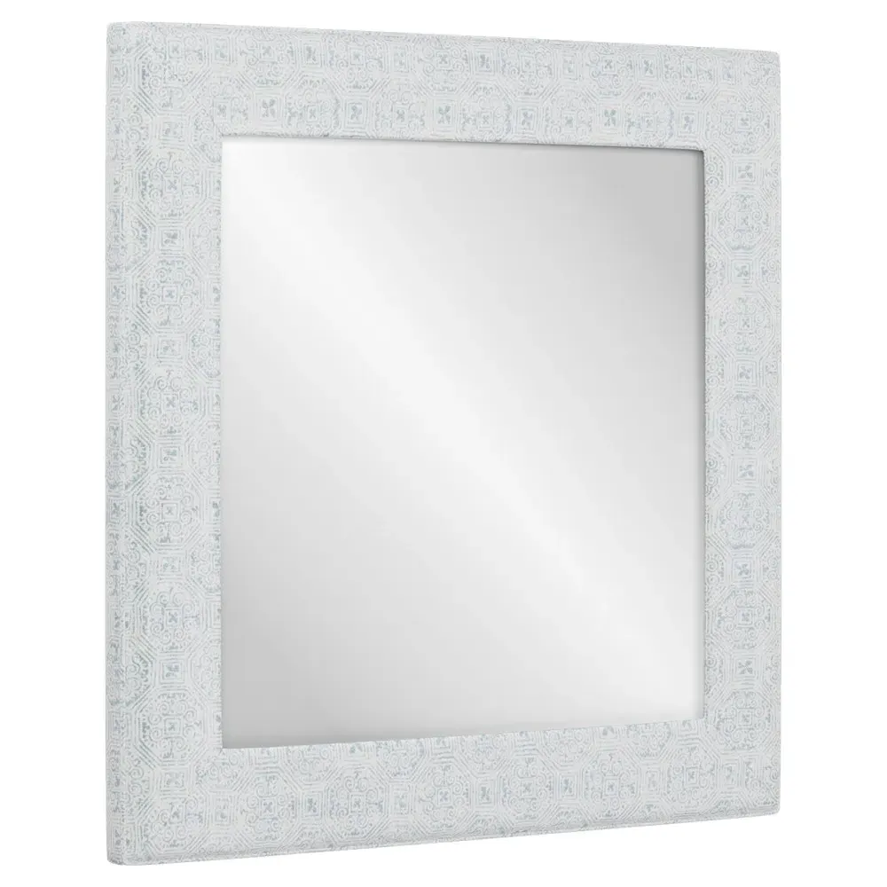 Isabel Lola Sky Upholstered Wall Mirror - Blue