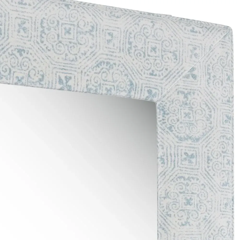 Isabel Lola Sky Upholstered Wall Mirror - Blue