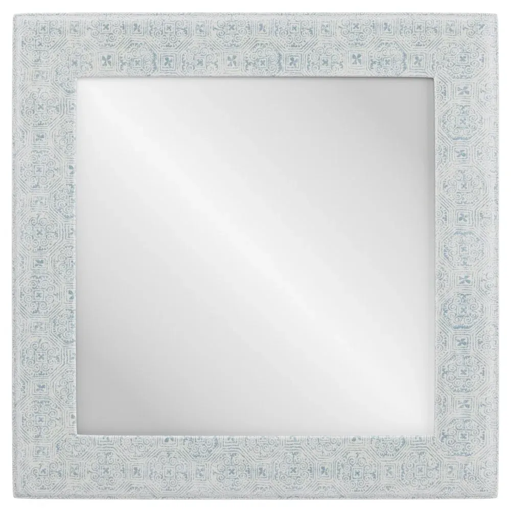Isabel Lola Sky Upholstered Wall Mirror - Blue