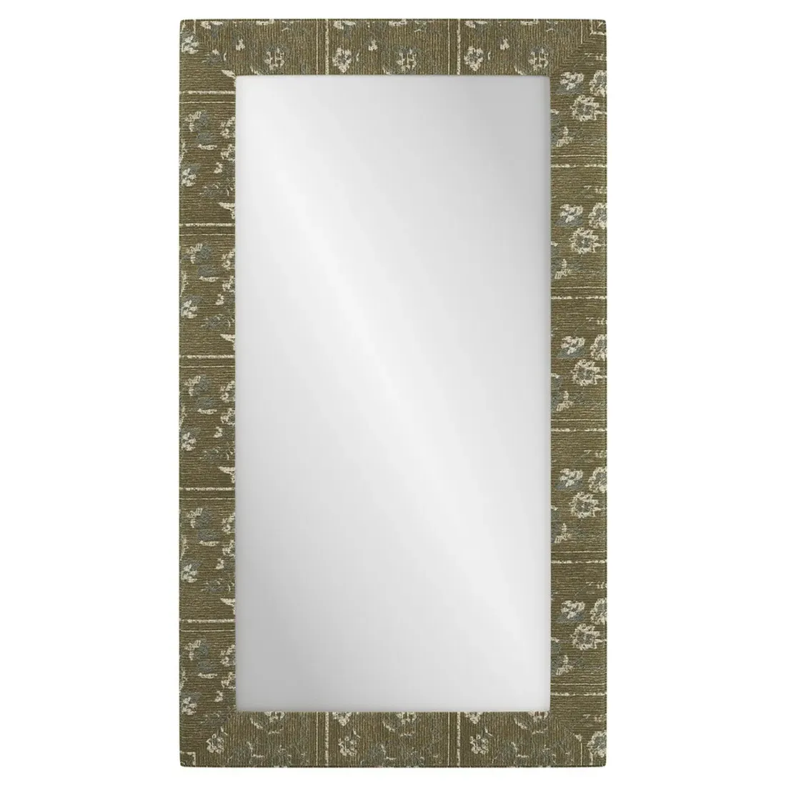 Isabel Upholstered Floor Mirror - Forest Fir