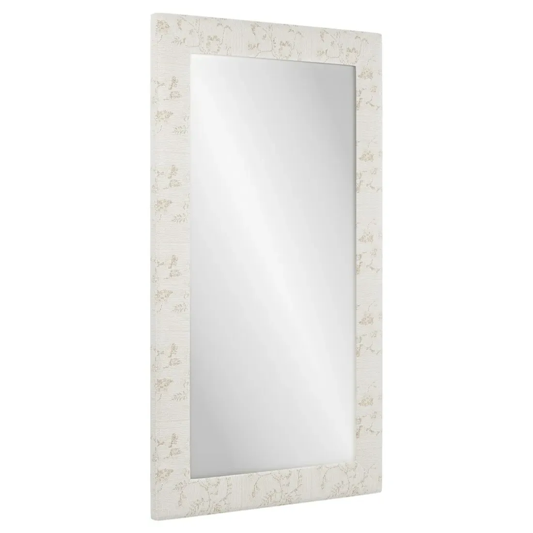Isabel Upholstered Floor Mirror - Foret Ivory
