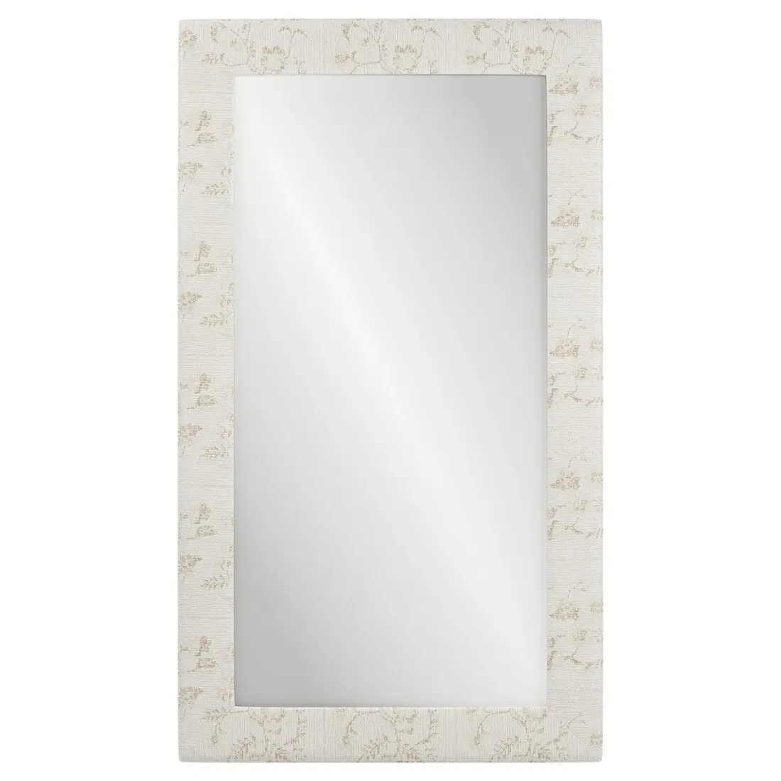 Isabel Upholstered Floor Mirror - Foret Ivory