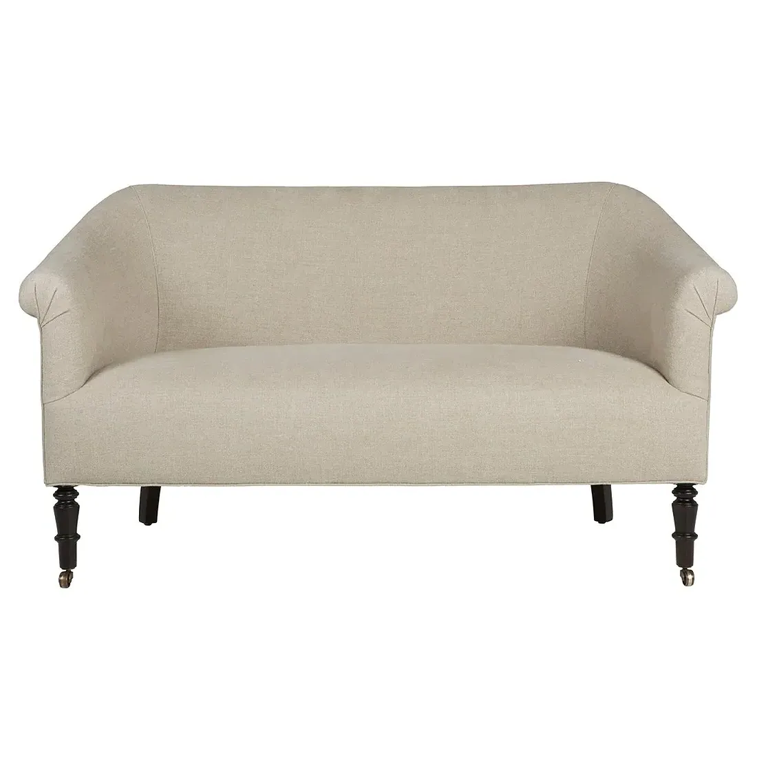 Jane Settee with Casters - Beige, Linen
