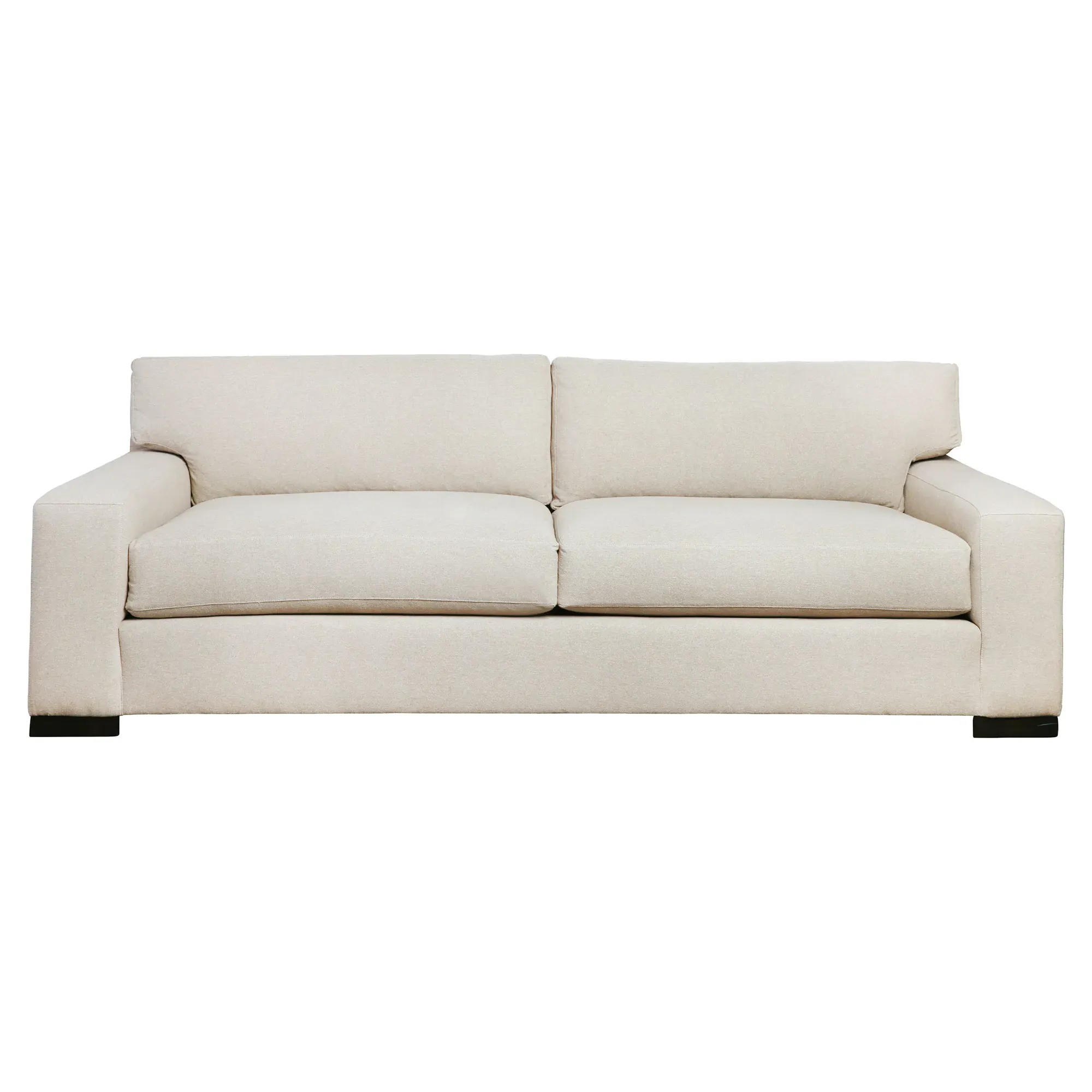 Loft 84-inch Upholstered Sofa - Cream, Cotton