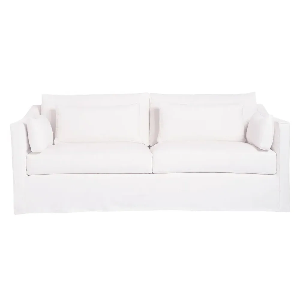 Rebecca Coastal Slipcovered Sofa - White image