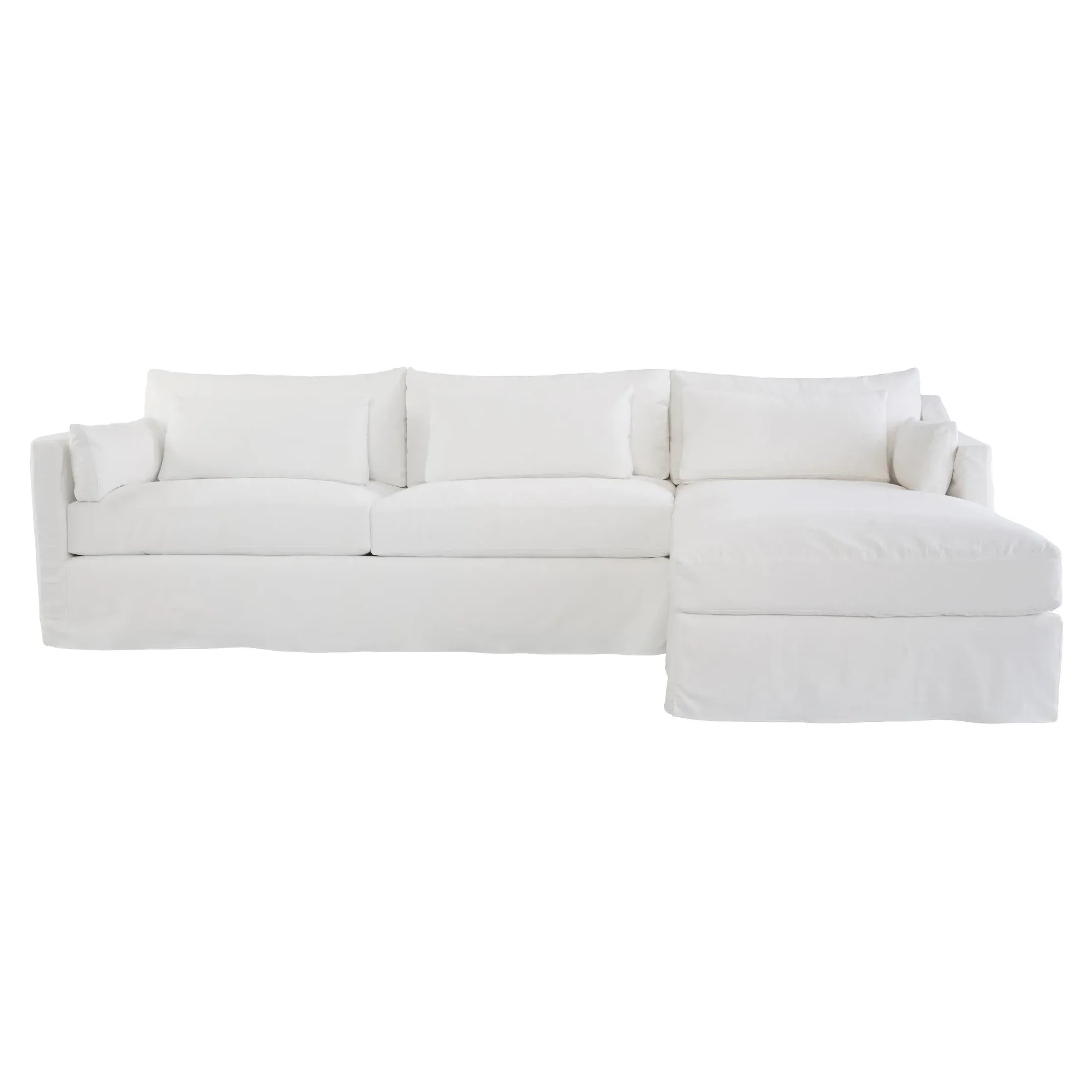 Rebecca Left Arm Facing Sectional Sofa - White, Cotton image