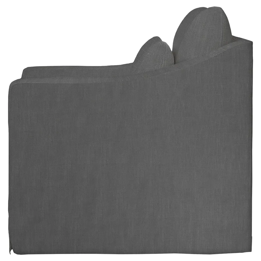 Rebecca Slipcovered Swivel Club Arm Chair - Grey