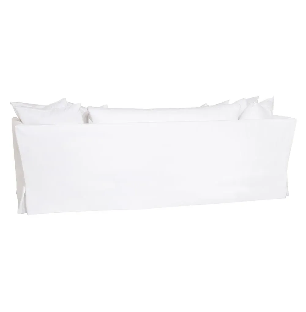 Seda Large Slip Cover Sofa - Denim White, Cotton