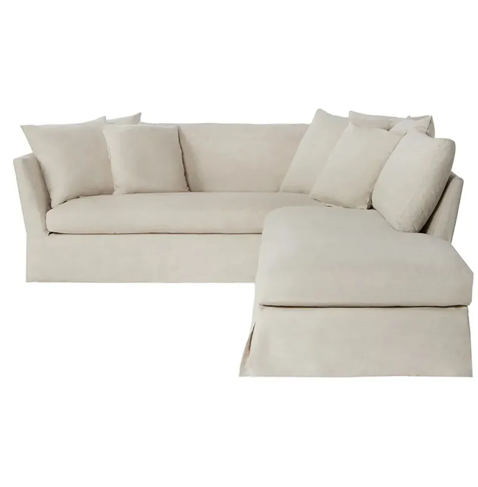 Seda Left Arm Facing Sectional Sofa - Logan Oatmeal, Linen image