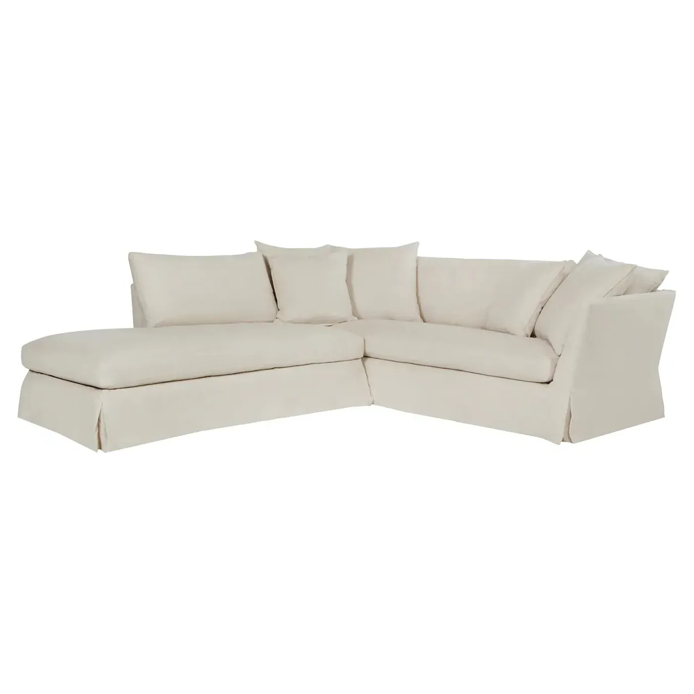 Seda Right Arm Facing Sectional Sofa - Logan Oatmeal, Linen