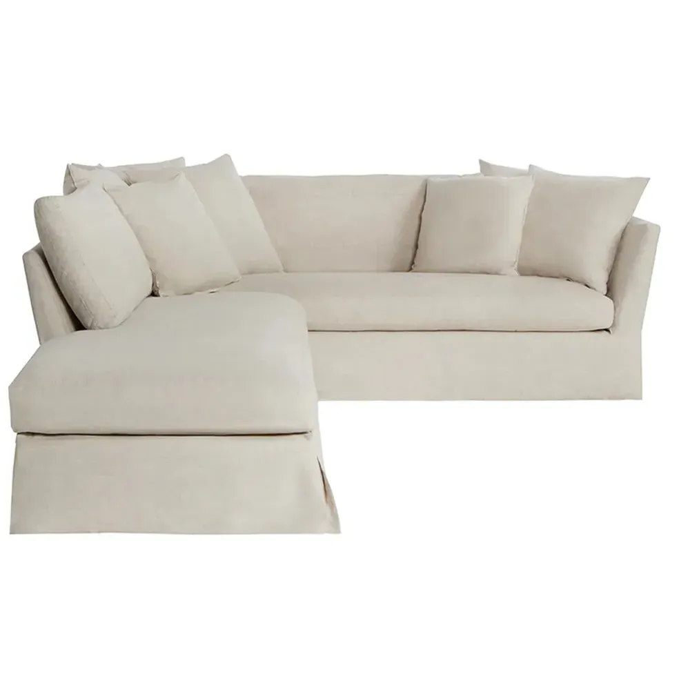 Seda Right Arm Facing Sectional Sofa - Logan Oatmeal, Linen