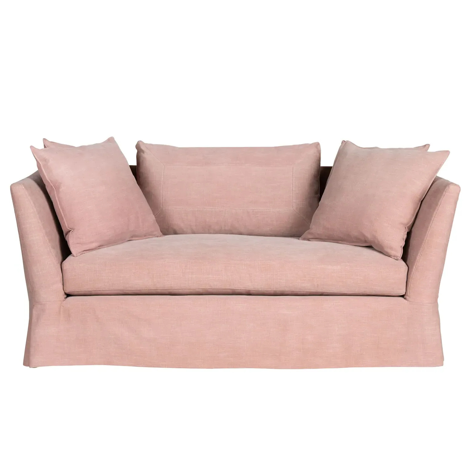Seda Slip Cover Loveseat - Pink, Cotton