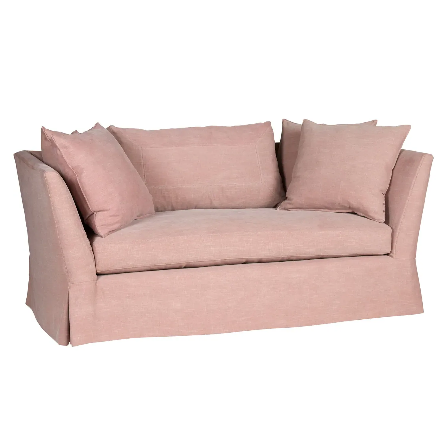 Seda Slip Cover Loveseat - Pink, Cotton image