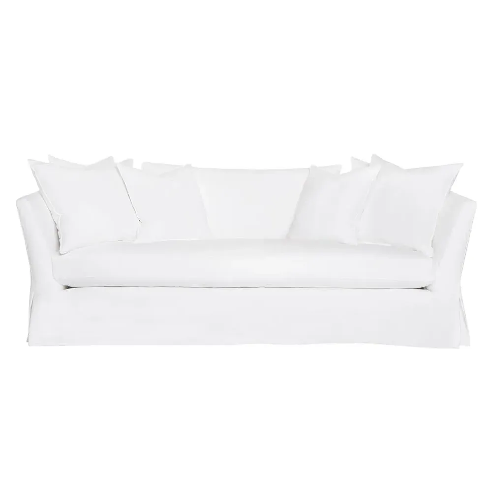 Seda Small Slip Cover Sofa - Denim White, Cotton