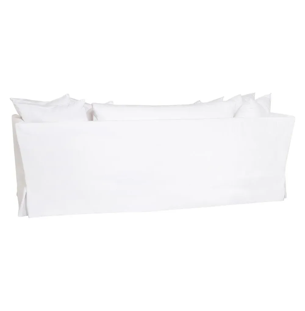 Seda Small Slip Cover Sofa - Denim White, Cotton