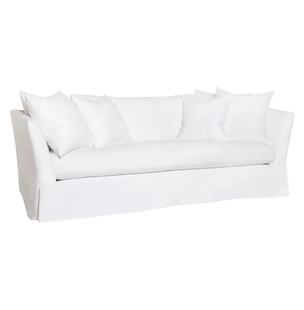Seda Small Slip Cover Sofa - Denim White, Cotton image