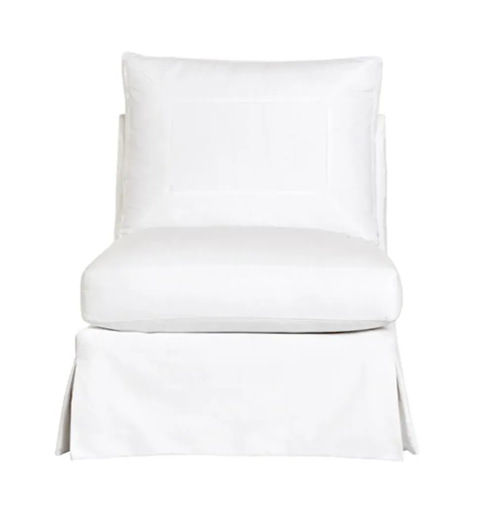 Seda Swivel Occasional Chair - White, Cotton