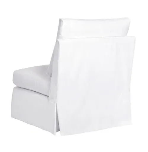 Seda Swivel Occasional Chair - White, Cotton