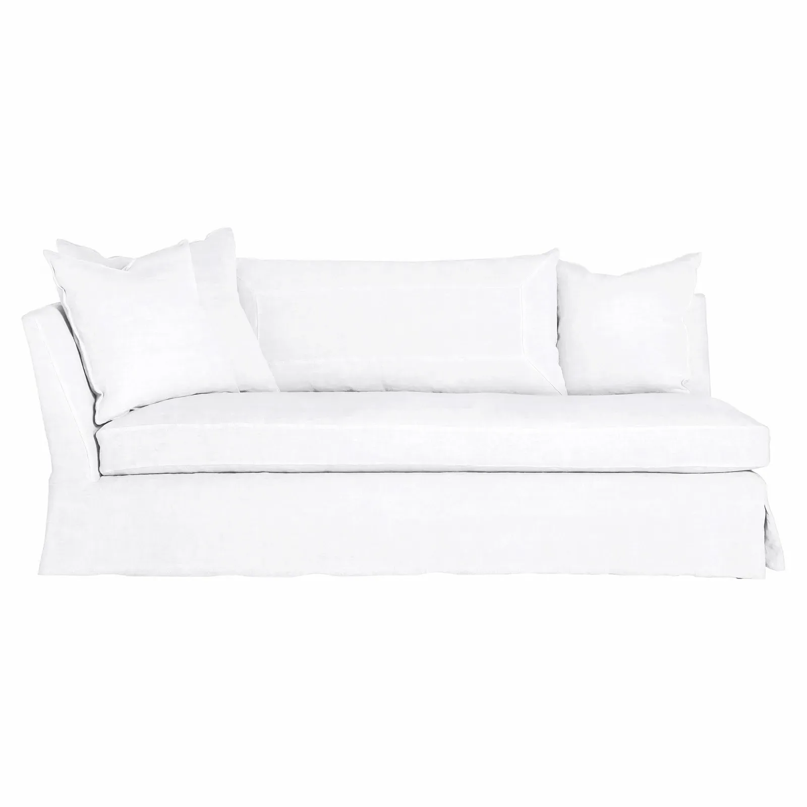 Seda U-Shaped Sectional Sofa - White, Cotton