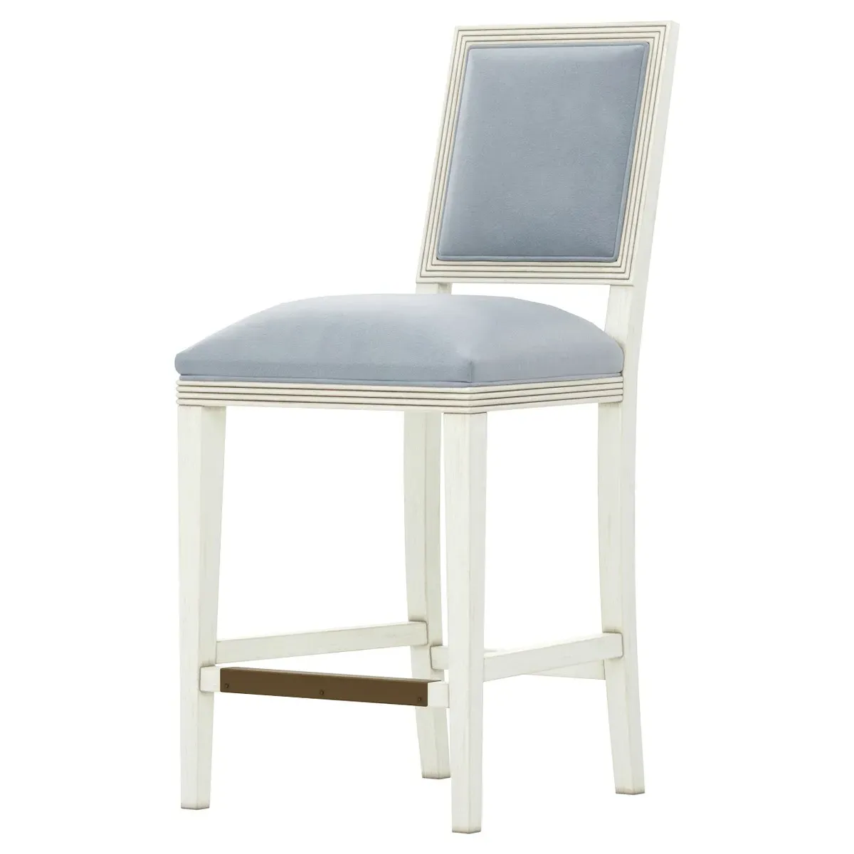 Amalfi Counter Stool - Spring Sky, Velvet