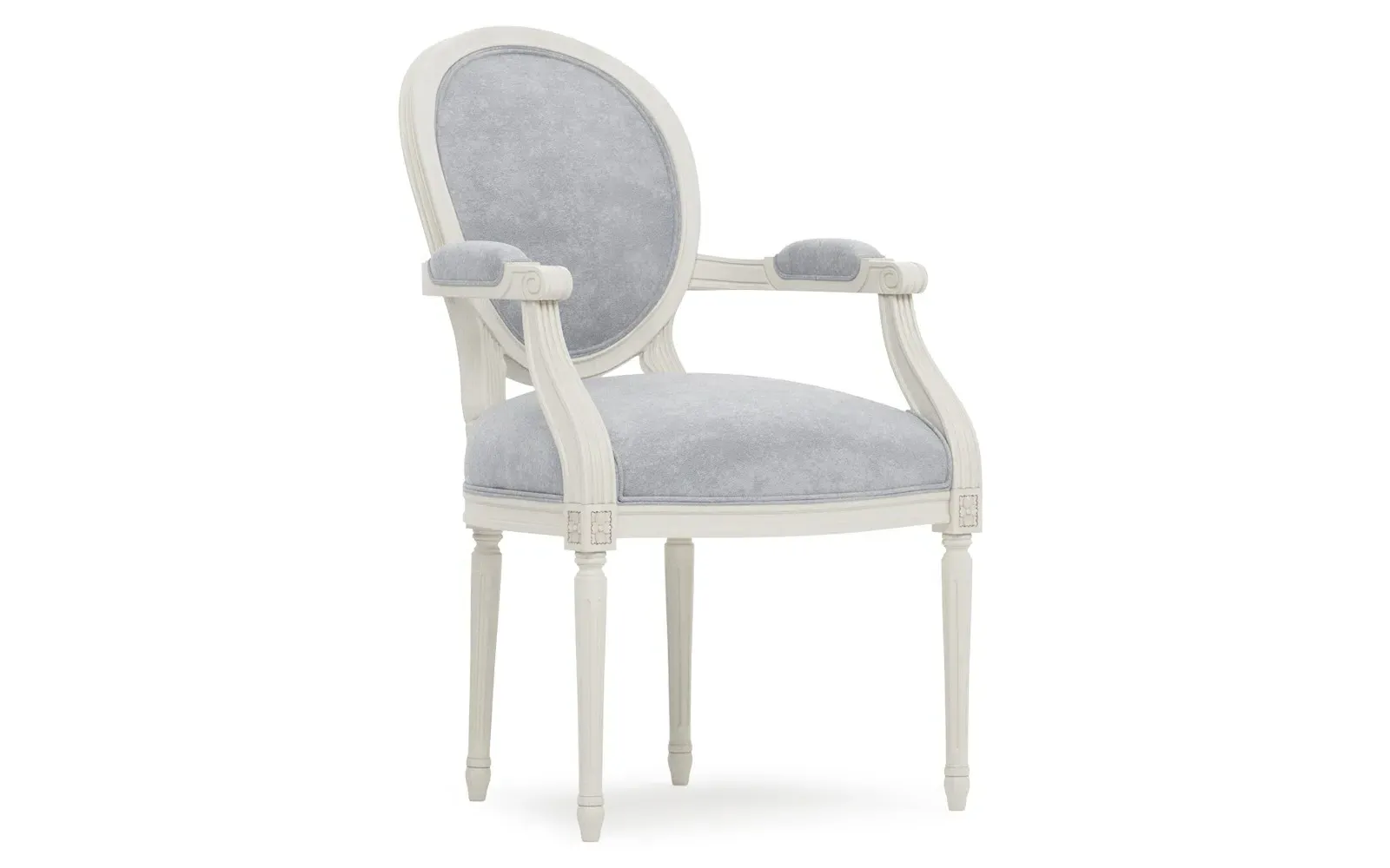 Anne Arm Chair - Spring Sky, Velvet