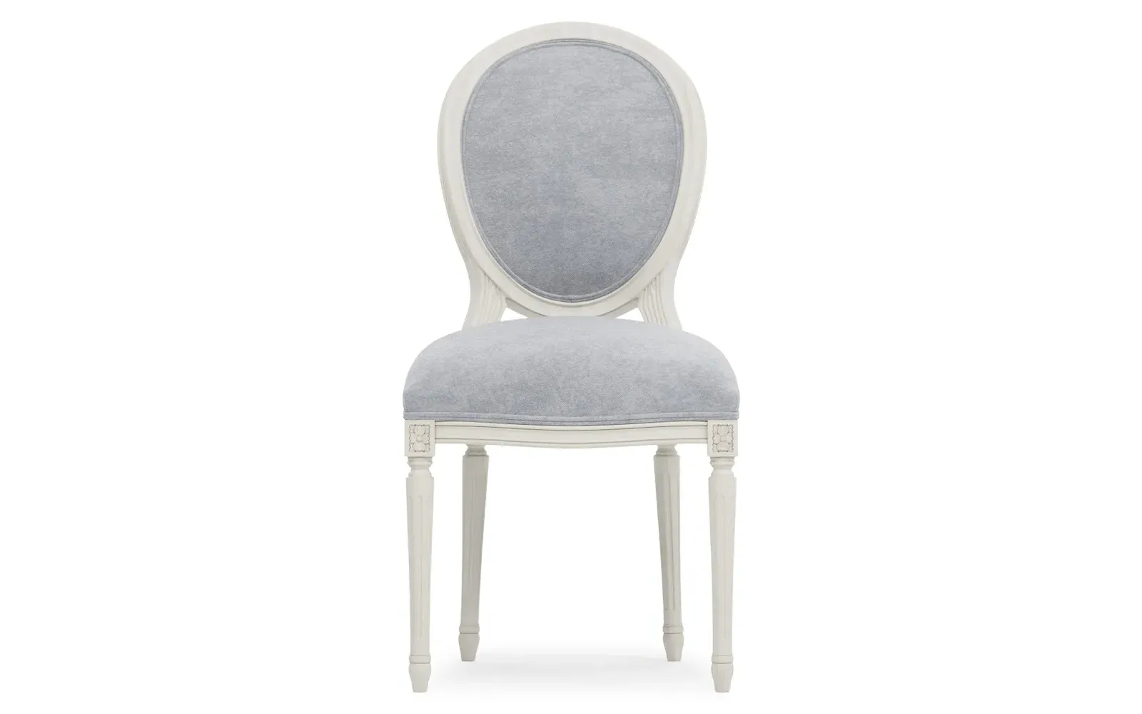 Anne Velvet Side Chair - Coastal Haze, European Birch