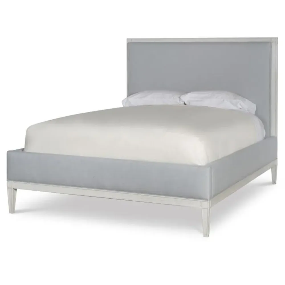 Blythe King Size Bed Frame - Light Blue, Oak